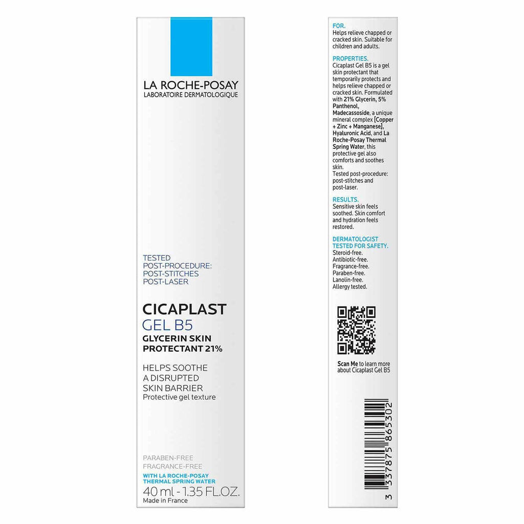 La Roche-Posay Cicaplast Gel B5, Protective Repair Gel for Cracked, Chapped