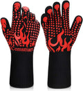 Comsmart BBQ Gloves, 1472 Degree F Heat Resistant Grilling Gloves Silicone