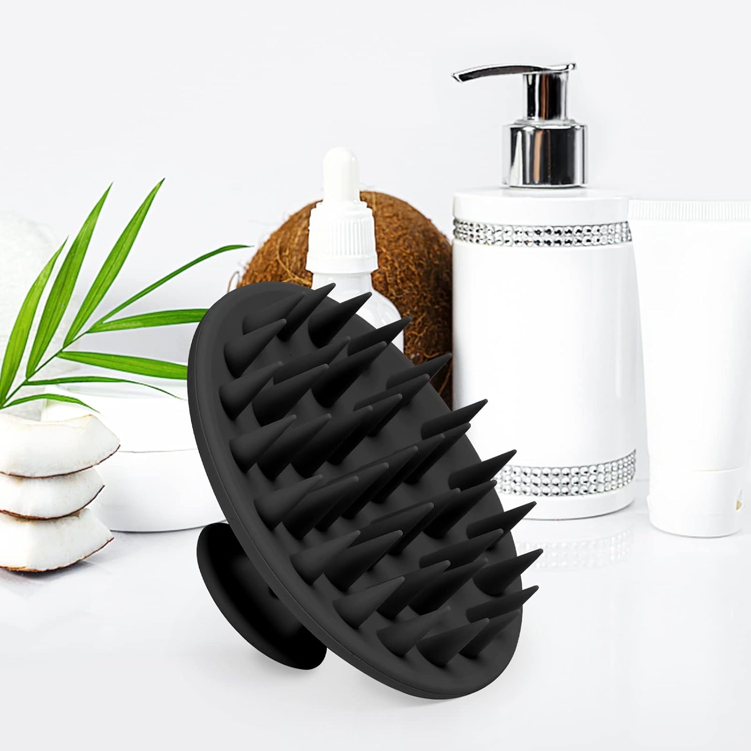 Meartchy Silicone Scalp Massager Shampoo Brush, Scalp Brush for Hair Growth &