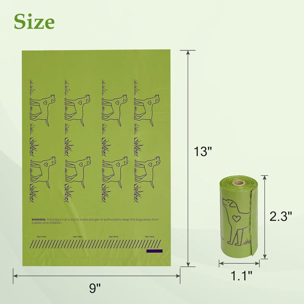 240 Count Lavender Scented 13‰۝ x 9‰۝ Dog Poop Bags Rolls, Leakproof Strong &