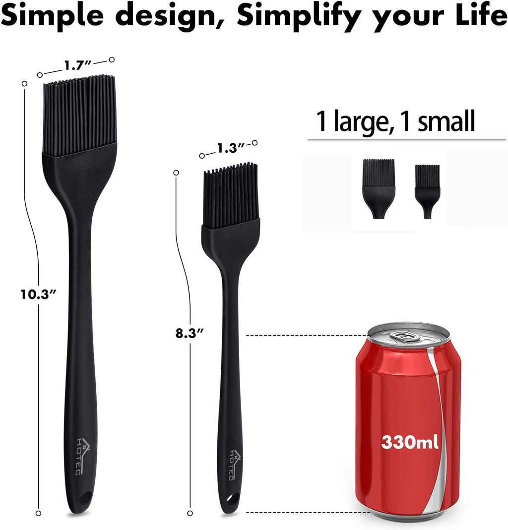 HOTEC 600‰ãä Heat Resistasnt Basting Brushes, BPA Free Silicone Pastry Brush