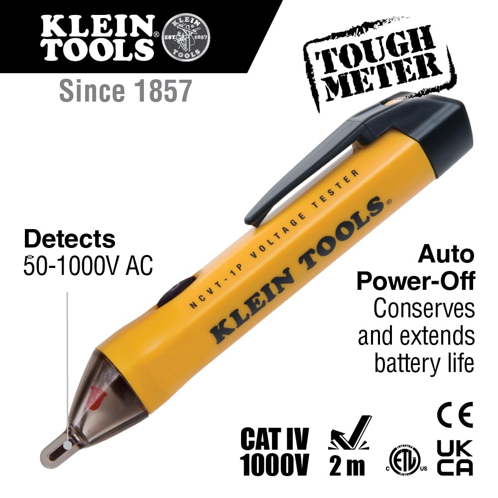 Klein Tools NCVT1P Voltage Tester, Non-Contact Low Voltage Tester Pen, 50V to