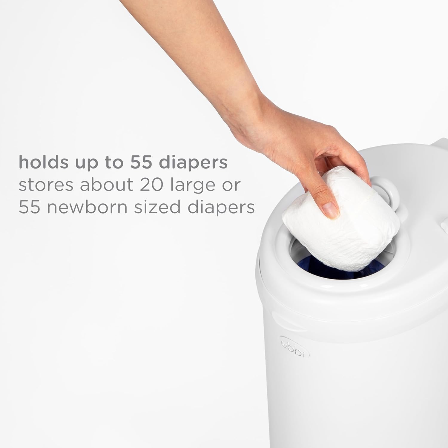 Ubbi Steel Diaper Pail, Odor Locking, No Special Bag Required, Award-Winning