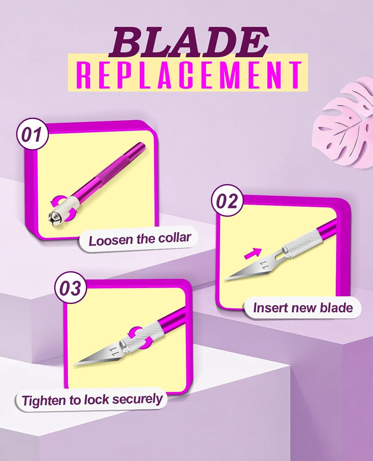 DIYSELF Craft Knife with 10 Extra #11 Blades, Precision Hobby Knife Set with