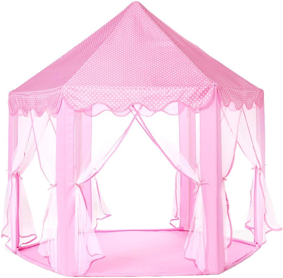 Monobeach Princess Tent Girls Large Playhouse Kids Castle Play Tent with Star