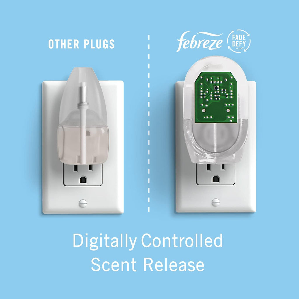 Febreze Plug In Air Freshener, Odor-Fighting Scented Oil Refill, Gain