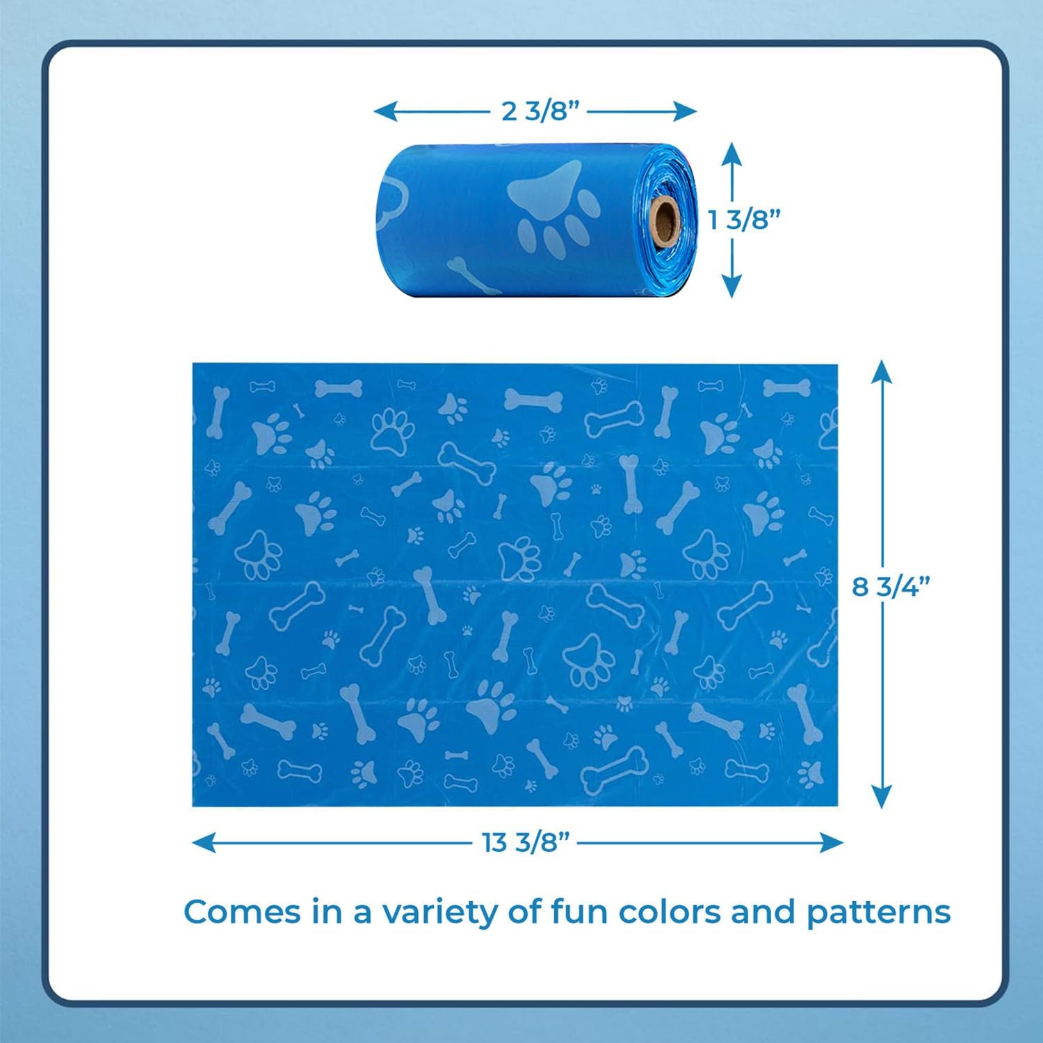 Best Pet Supplies Dog Poop Bags for Waste Refuse Cleanup, Doggy Roll