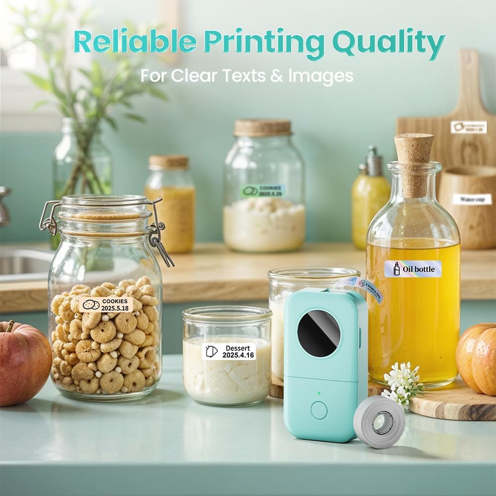 Phomemo Label Maker, D30 Portable Bluetooth Label Maker Machine with Tape