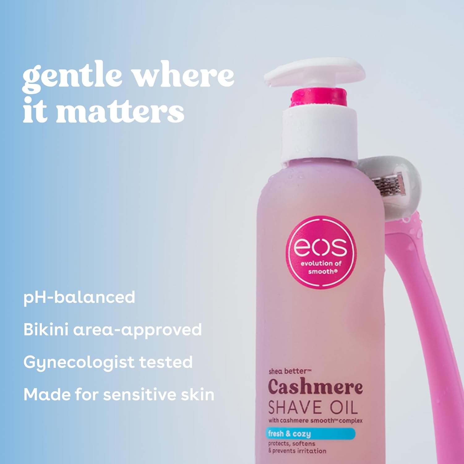 eos Cashmere Shave Oil ‰ÛÒ Fresh & Cozy, Moisturizing Shave Oil with Shea