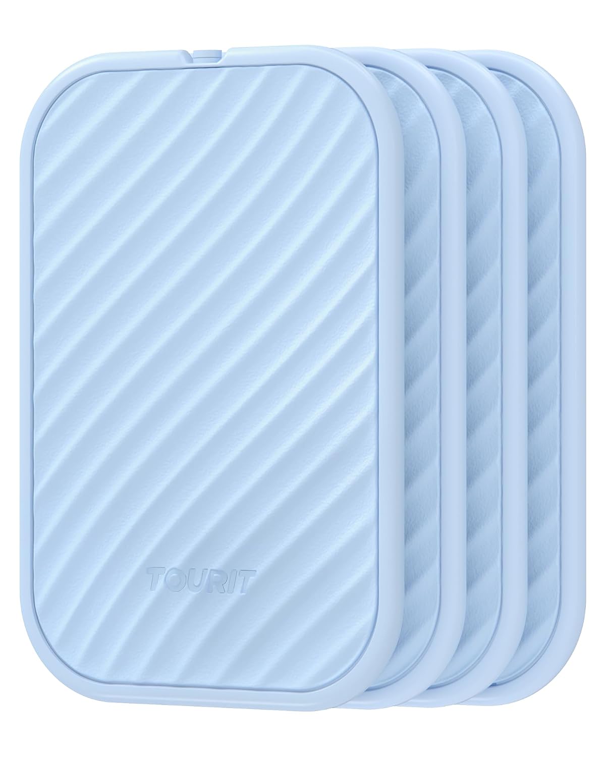TOURIT 4 Pack Reusable Slim Ice Packs for Lunch Boxes and Coolers