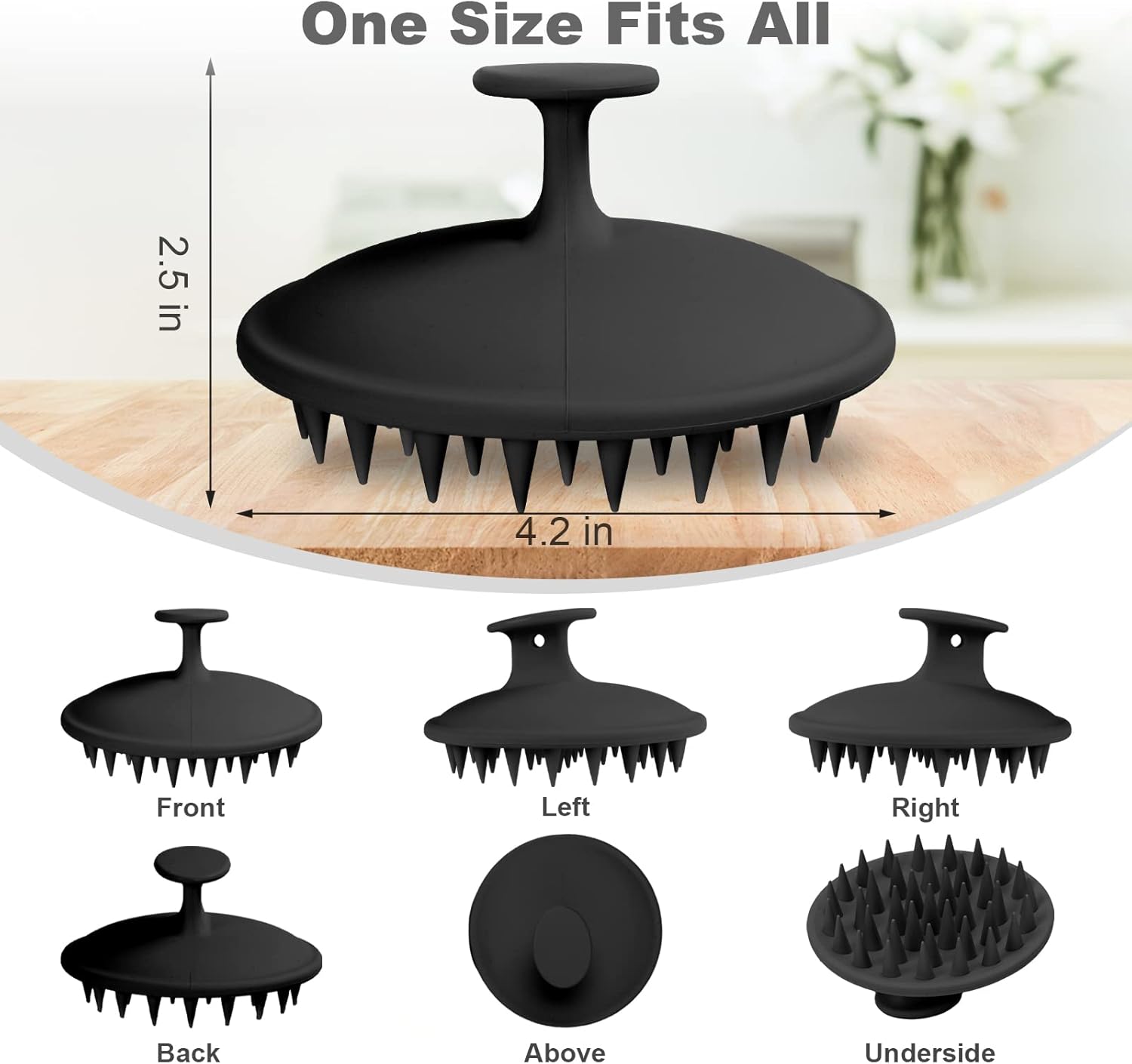 Meartchy Silicone Scalp Massager Shampoo Brush, Scalp Brush for Hair Growth &
