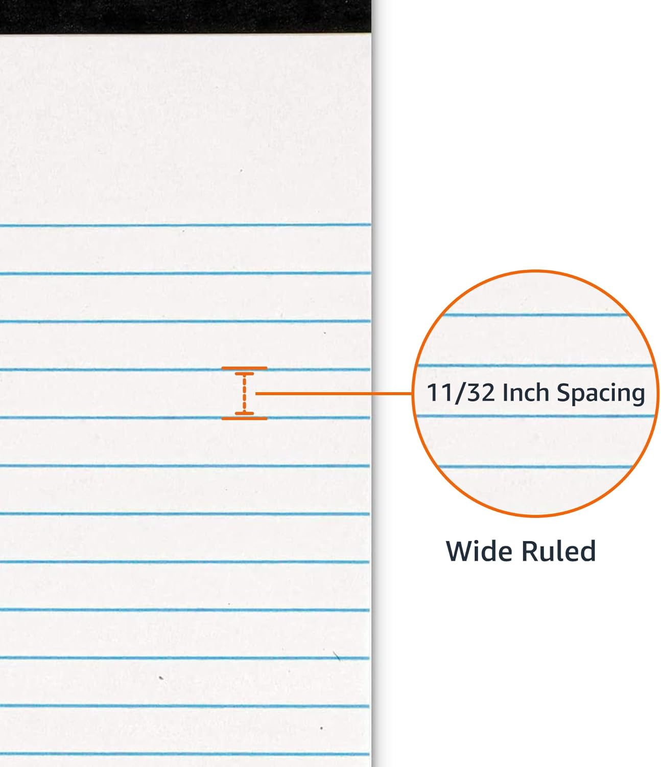 Amazon Basics Wide Ruled Lined Writing Note Pads for Office Supplies, 8.5" x