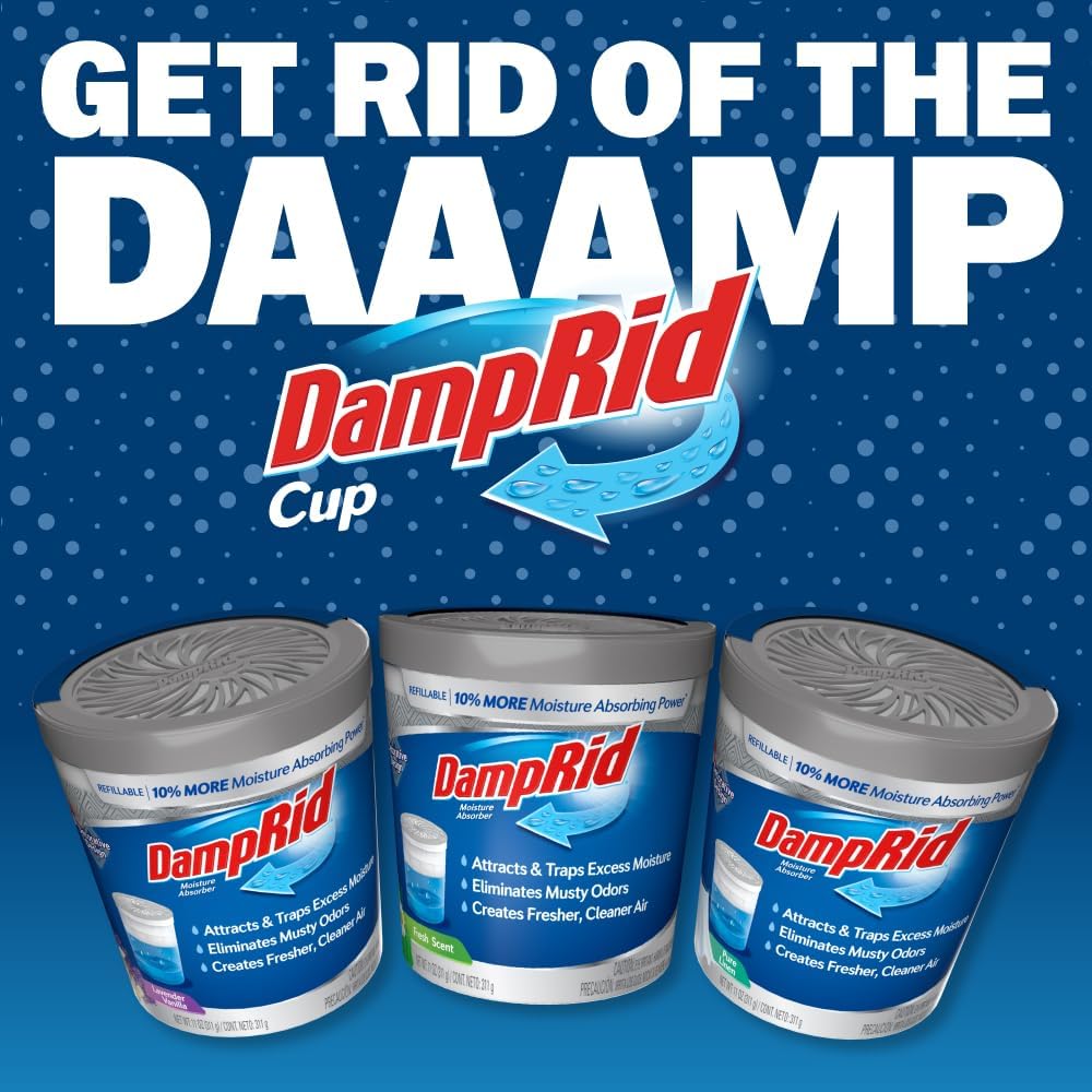 DampRid Refillable Moisture Absorber, 11 oz., 6-Pack - Fresh Scent Moisture