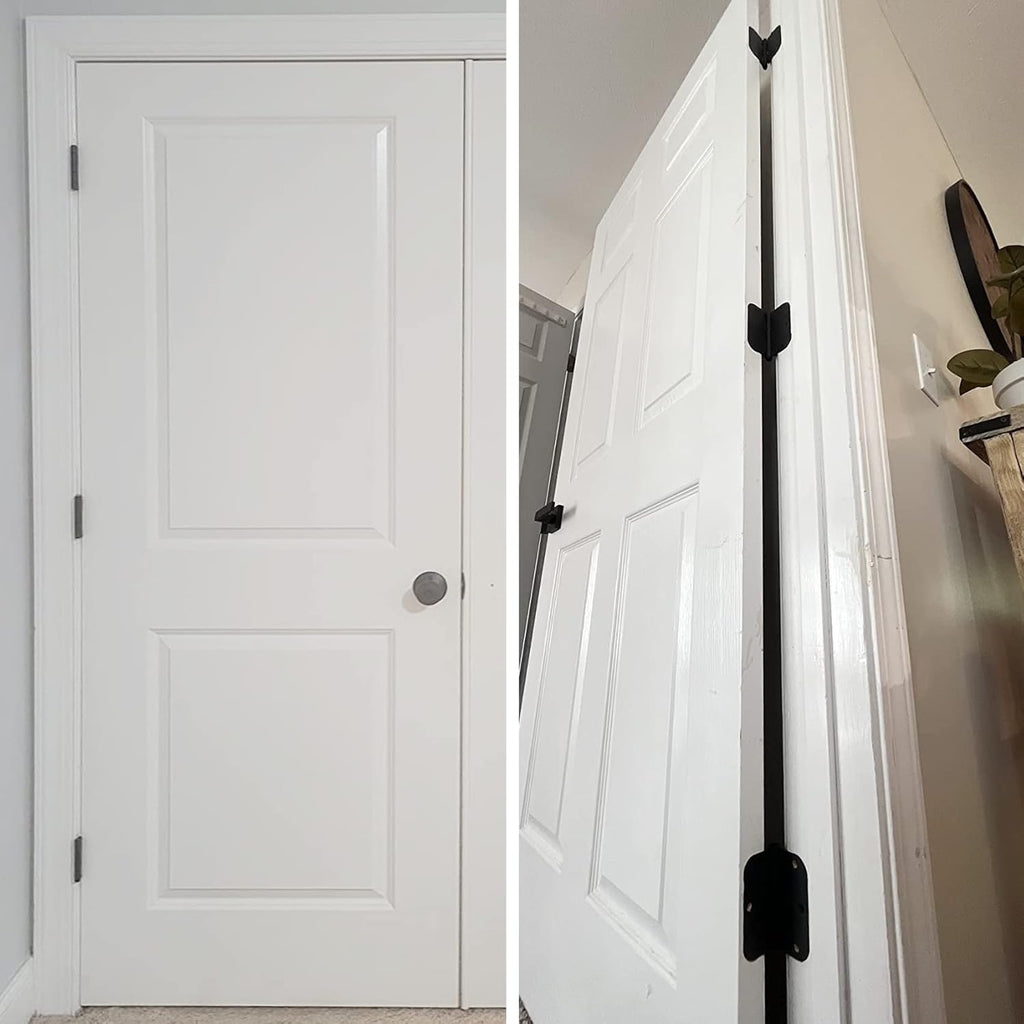 30 Pack Rounded Matte Black Door Hinges 3.5 Inch 5/8" Radius Interior 3 1/2"