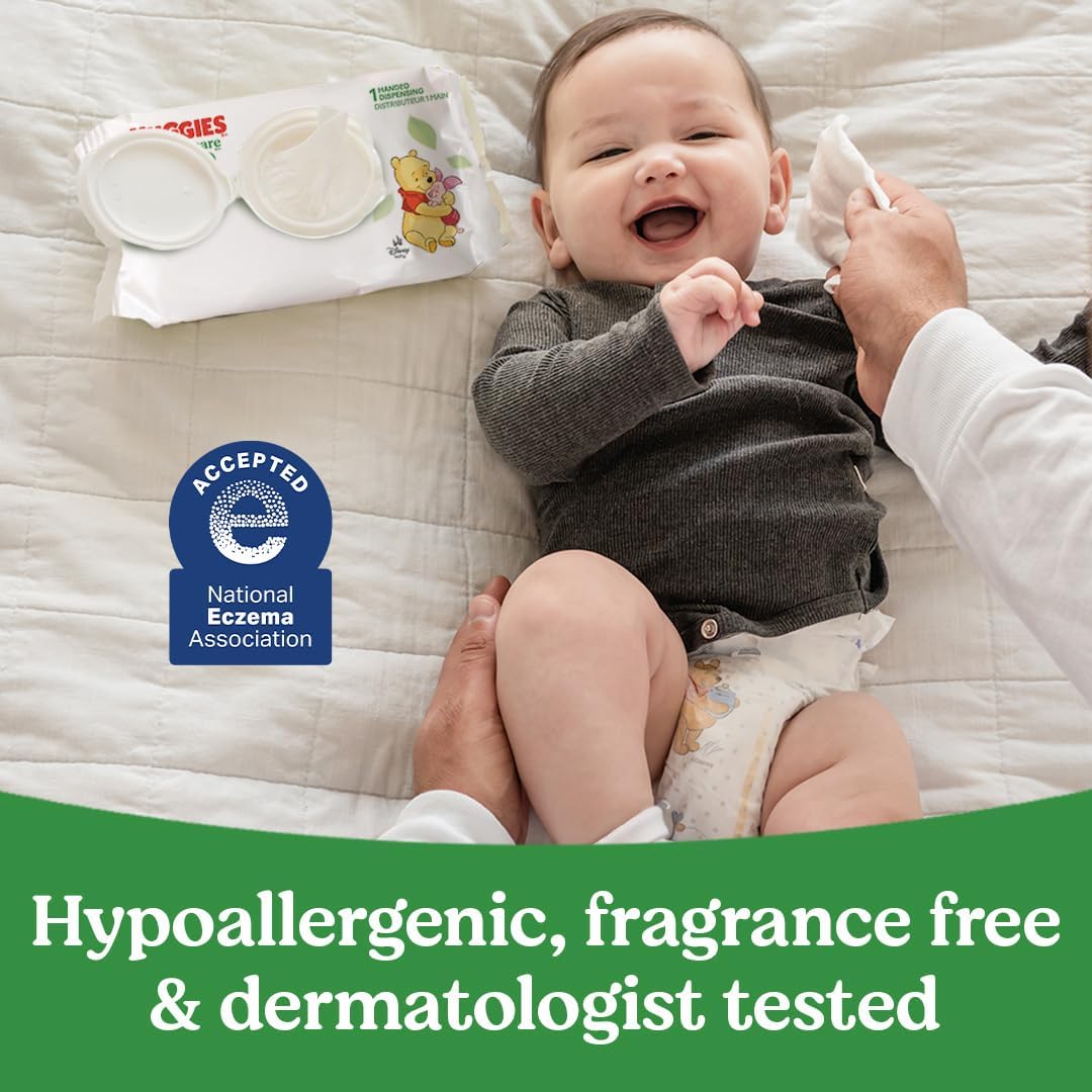 Huggies Natural Care Sensitive Baby Wipes, Unscented, Hypoallergenic, 99%