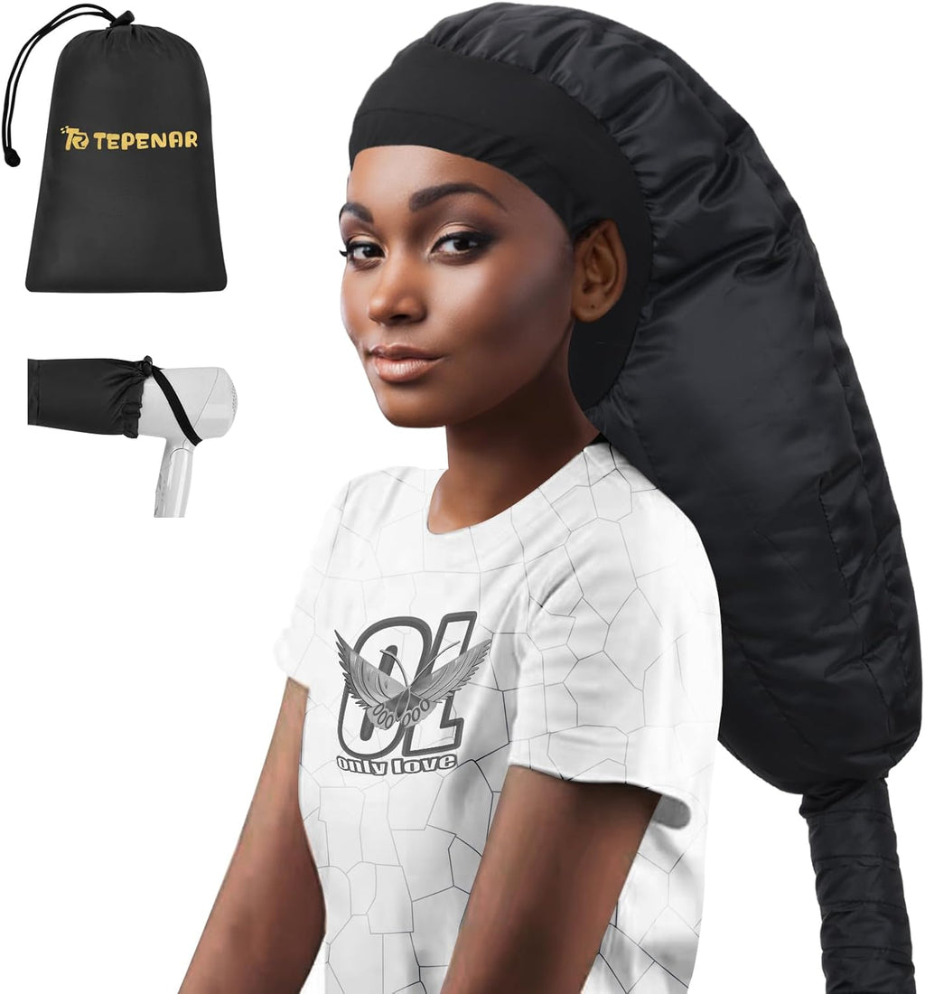Hair Dryer Bonnet Attachment: Upgraded Extra Large Hooded Dryer Adjustable Hair Dryer