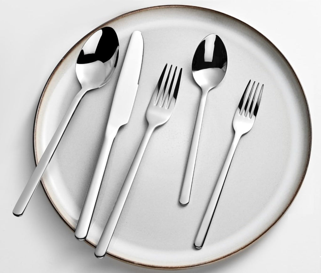 KINGSTONE Silverware Set, 20 Piece Flatware Cutlery Set for 4, 18/10