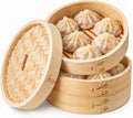 Joyce Chen 2-Tier Bamboo Steamer Baskets, 10-Inch
