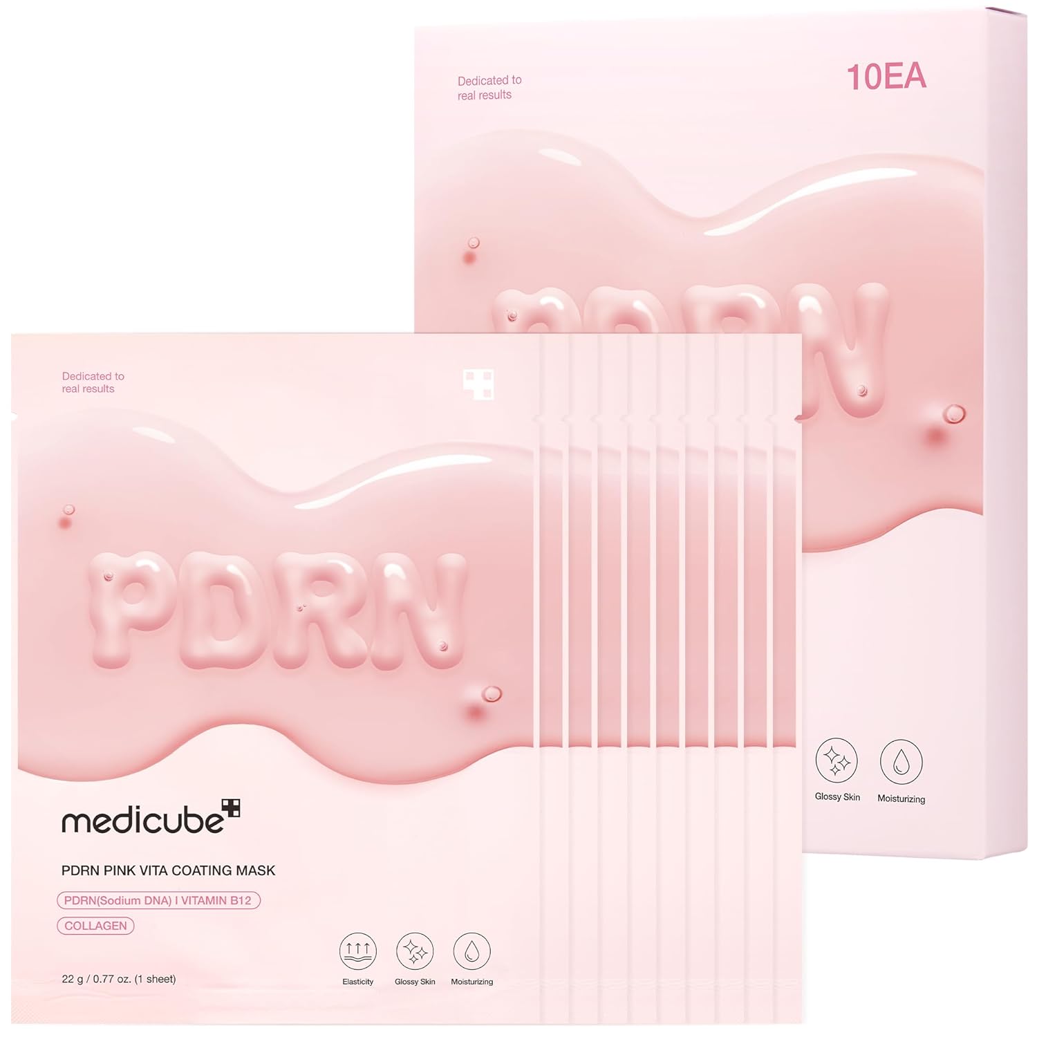 medicube Salmon DNA PDRN Pink Vita Coating Sheet Mask 10EA - Korean sheet