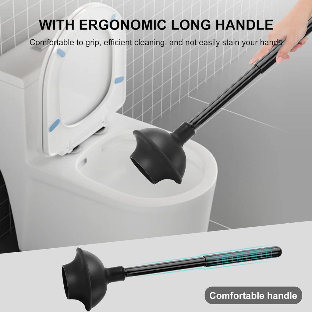 SetSail Toilet Brush and Plunger Set, Semi-Hidden Toilet Plungers Heavy Duty