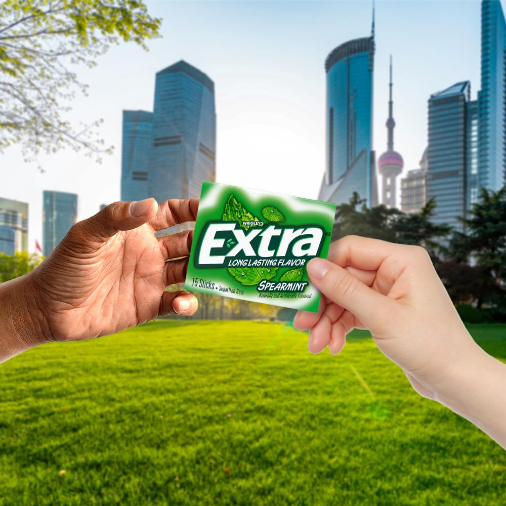 Extra Gum Spearmint Sugarfree Gum Bulk, Individually Wrapped, Perfect for