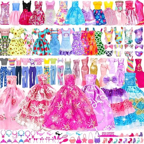 138 Pcs Doll Clothes and Accessories