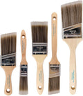 Pro Grade Paint Brushes, 5-Piece Paint Brush Set, Flat & Angle Brushes for