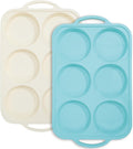 Nonstick Silicone Muffin Top Pan: 4 Inch Jumbo Silicone Egg Molds Frame