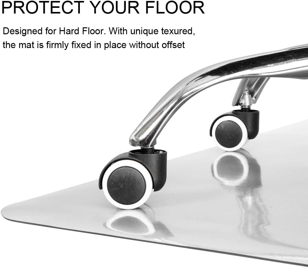 Kuyal Clear Chair mat for Hard Floors 36 x 48 inches Transparent Floor Mats