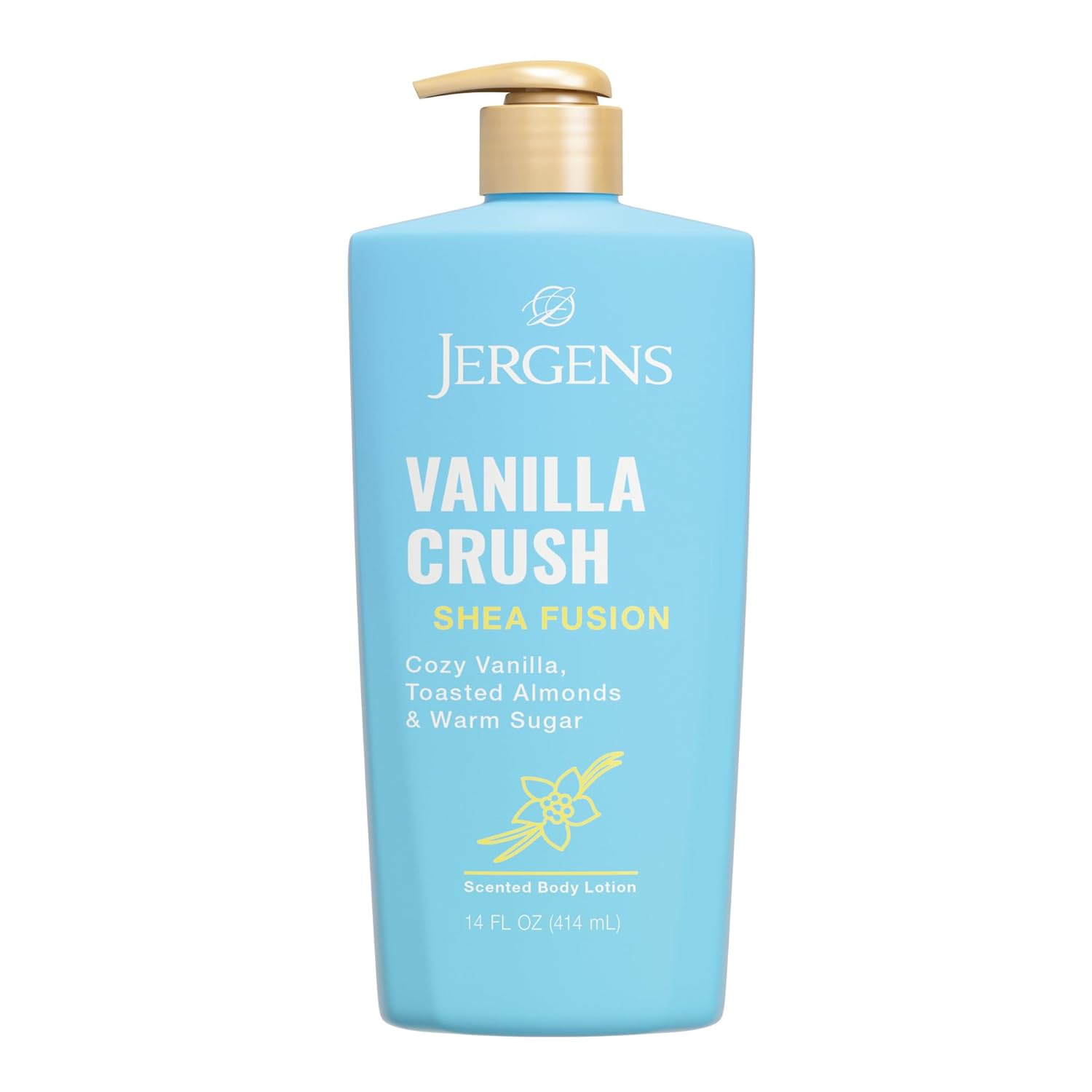 Jergens Shea Fusion Vanilla Crush Body Lotion for Dry Skin, Moisturizing Body