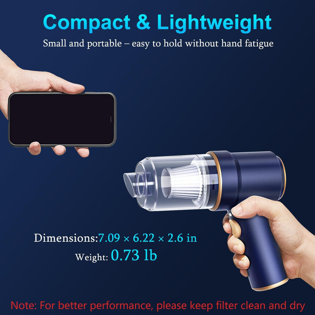 KMM Handheld Car Vacuum Cleaner, 9000Pa Vacuum Cleaner and Air Duster, 120W