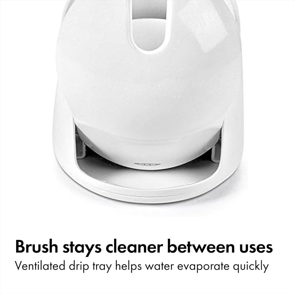 OXO Good Grips Compact Toilet Brush & Canister, Toilet Bowl Brush and Holder
