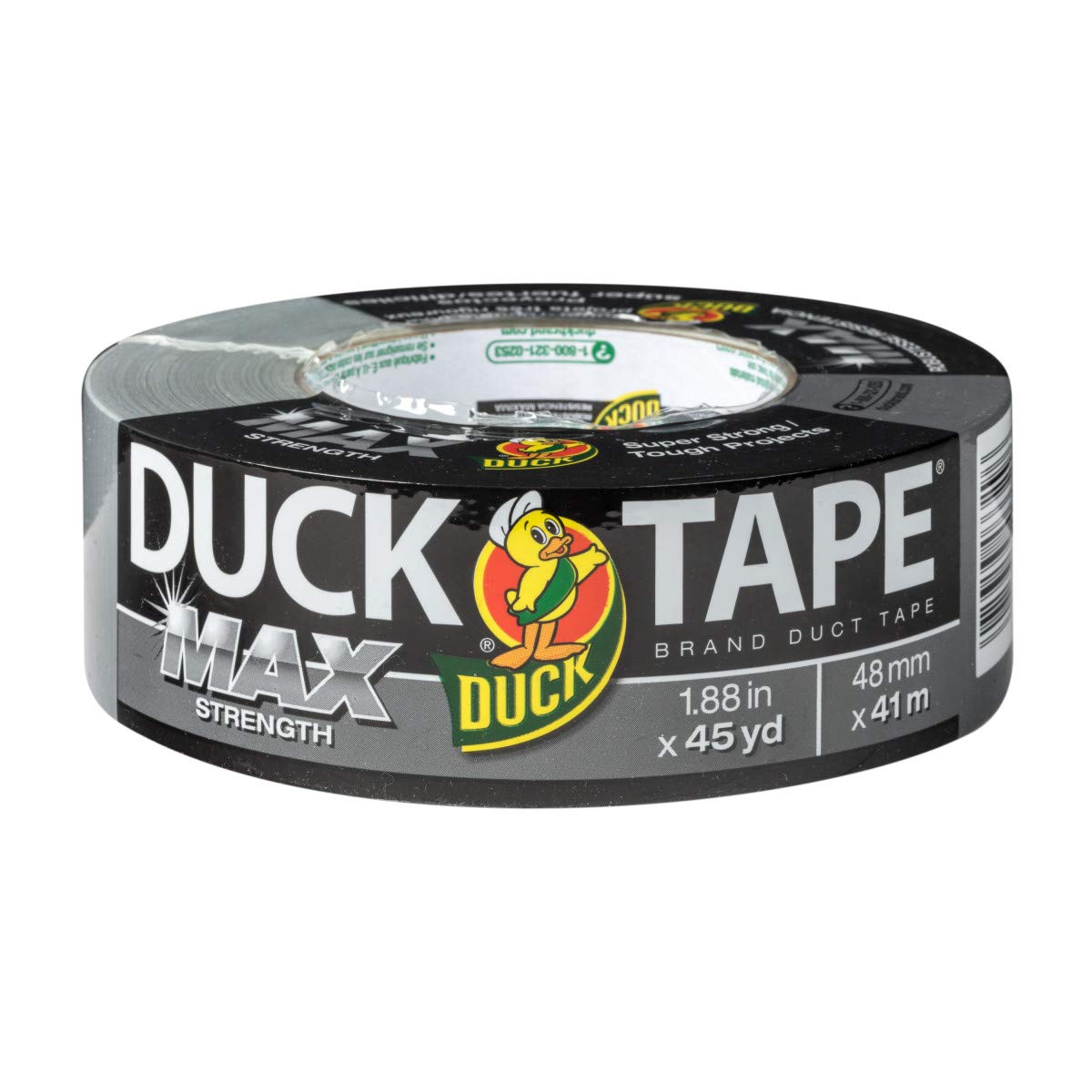 Duck Brand Max Strength Duct Tape - 1 Roll - Heavy Duty Hold - 1.88 Inch x 45