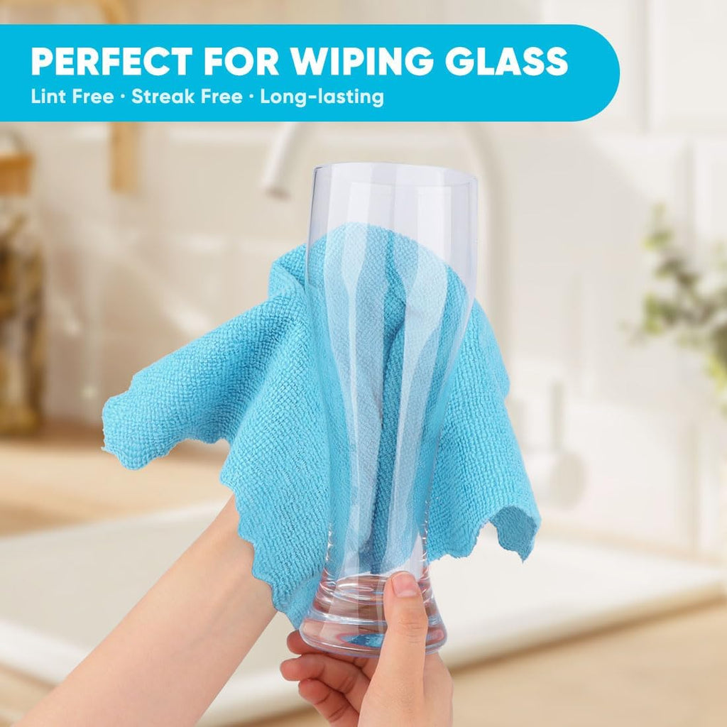 Orighty Microfiber Cleaning Cloth, 24 Pack Highly Absorbent Cleaning Rags