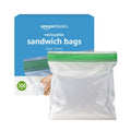 Basics Resealable Double Zipper Sandwich Storage Bags for Food Storage, 300