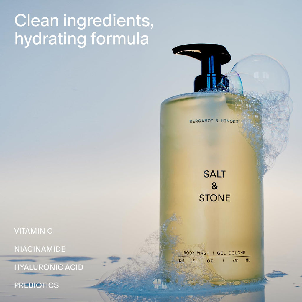 Salt & Stone Body Wash with Antioxidants for Deep Moisture