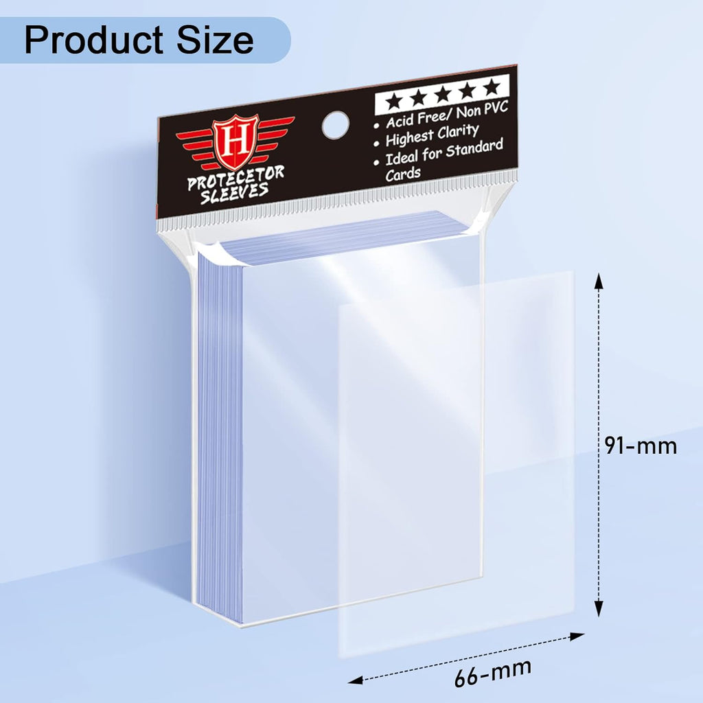 500 Counts Card Sleeves for Trading Cards, Soft Penny Card Sleeves Clear
