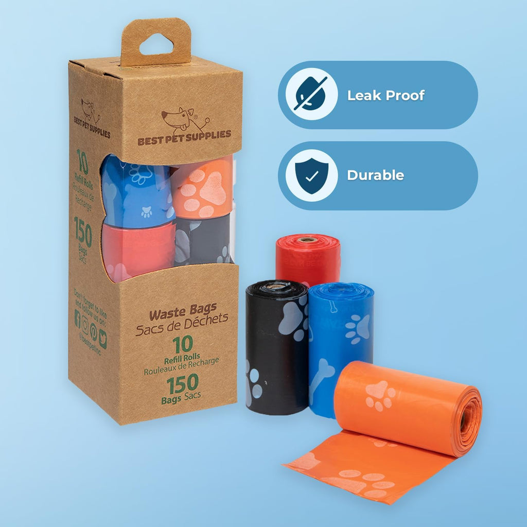 Best Pet Supplies Dog Poop Bags for Waste Refuse Cleanup, Doggy Roll