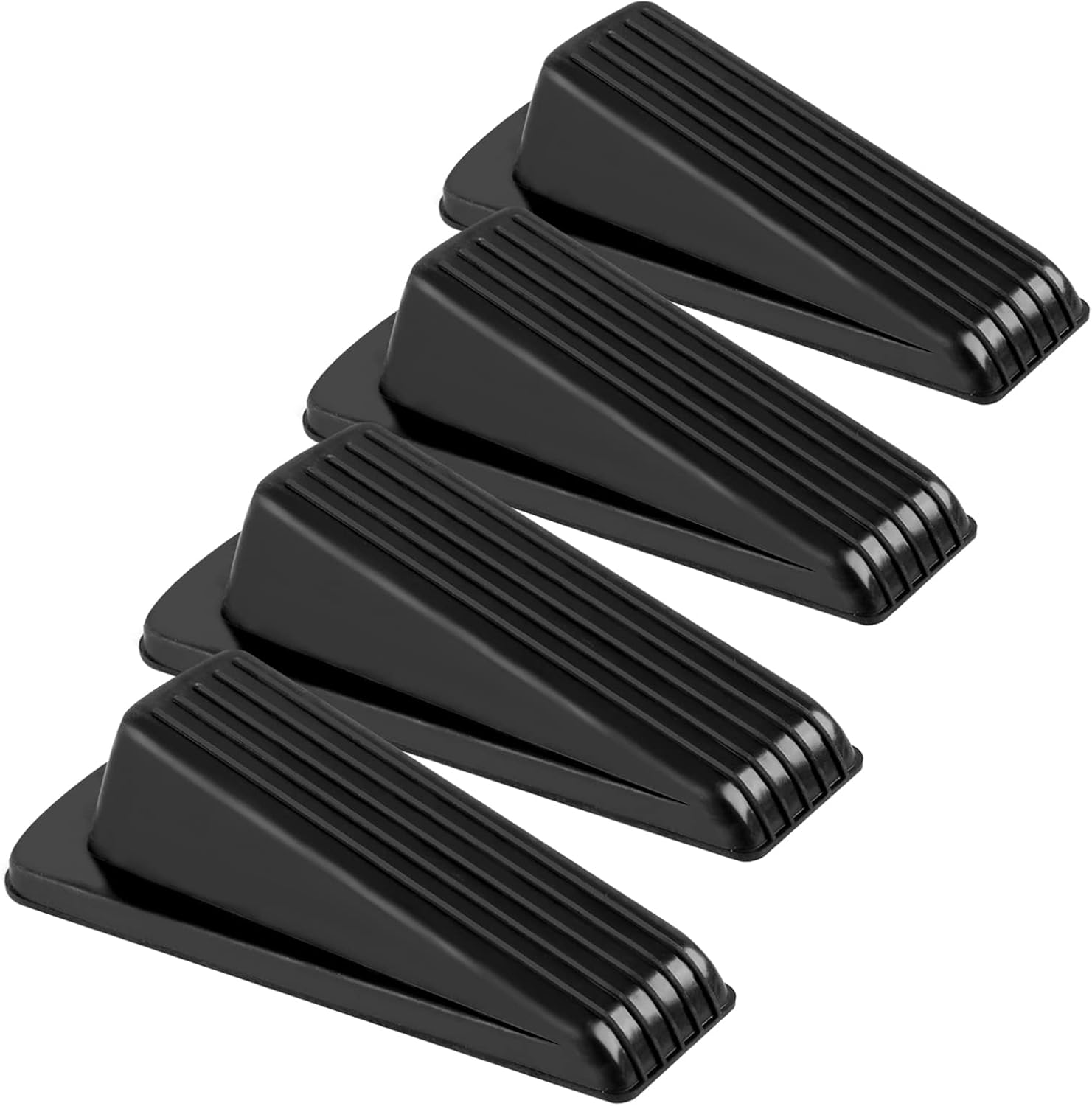 4 Pack Door Stoppers, Rubber for Bottom of Door, Rubber Door Stopper Wedge