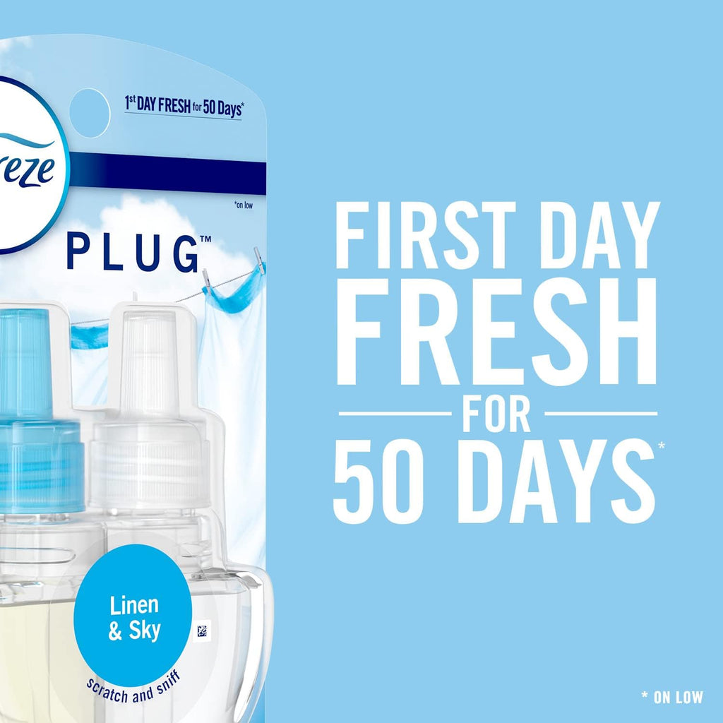Febreze Plug In Air Freshener, Odor-Fighting Scented Oil Refill, Gain