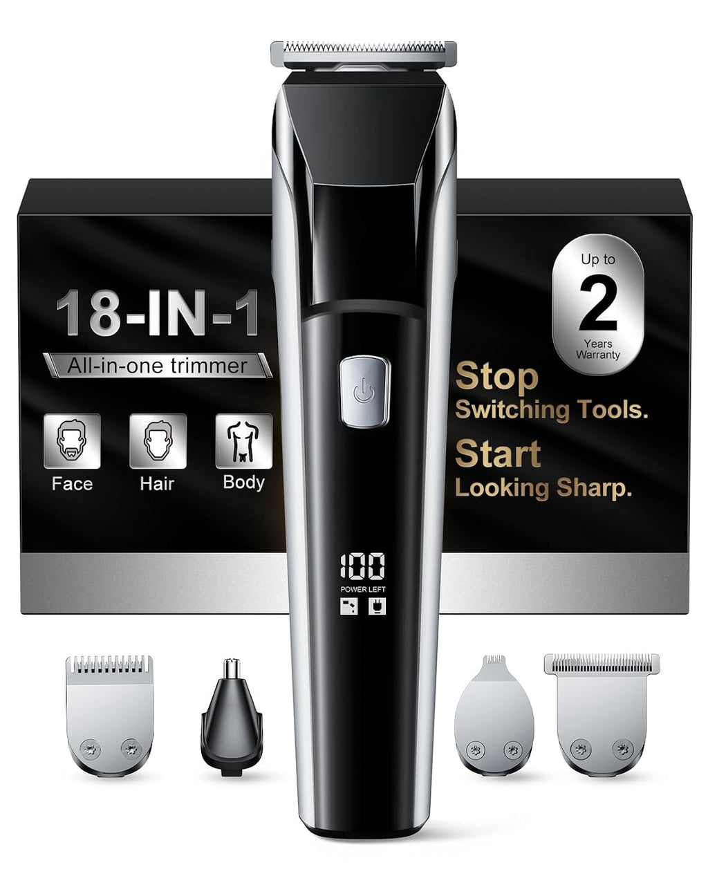 YGZ Beard Trimmer for Men, Electric Razor Hair Clippers for Men, Gifts