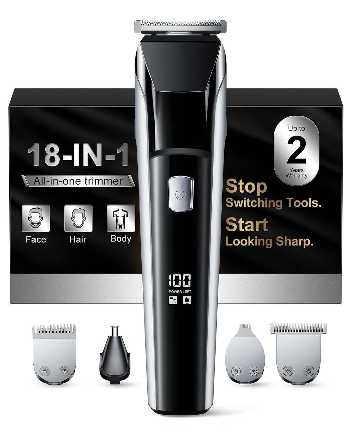 YGZ Beard Trimmer for Men, Electric Razor Hair Clippers for Men, Gifts