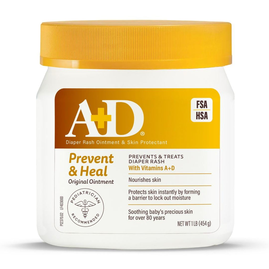 A+D Original Diaper Rash Ointment Prevents & Treats Diaper Rash, Moisturizing