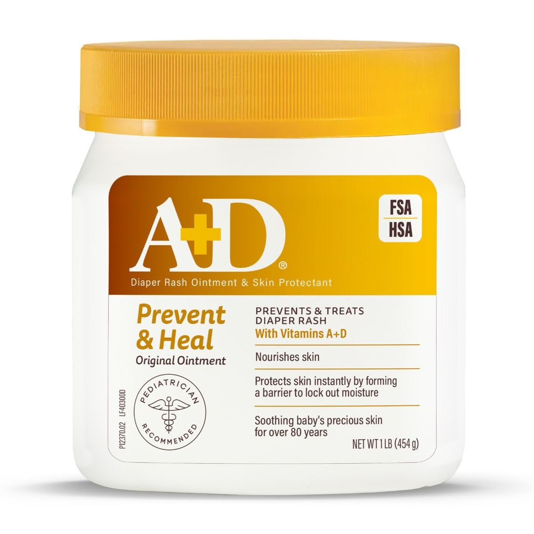 A+D Original Diaper Rash Ointment Prevents & Treats Diaper Rash, Moisturizing