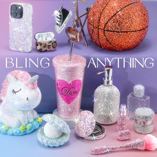 50000Pcs Bedazzling Kit with Rhinestones 3mm, 40 Colors Bedazzler Kit Resin
