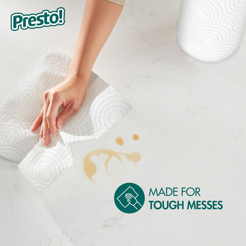 Amazon Brand - Presto! Ultra-Strong Premium Paper Towels, 158 Sheet Huge roll