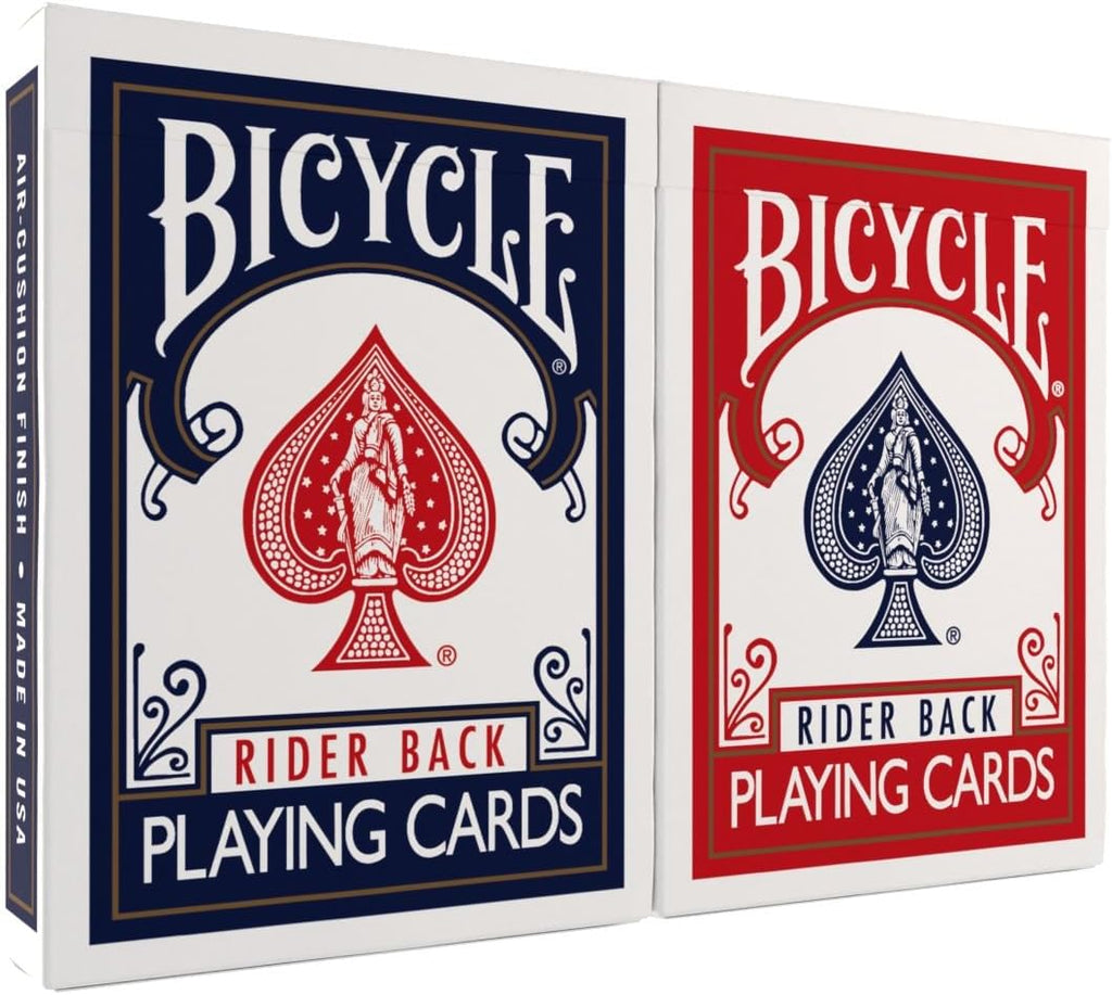 Bicycle Rider Back Playing Cards, Standard Poker Size Deck of Cards, Red &