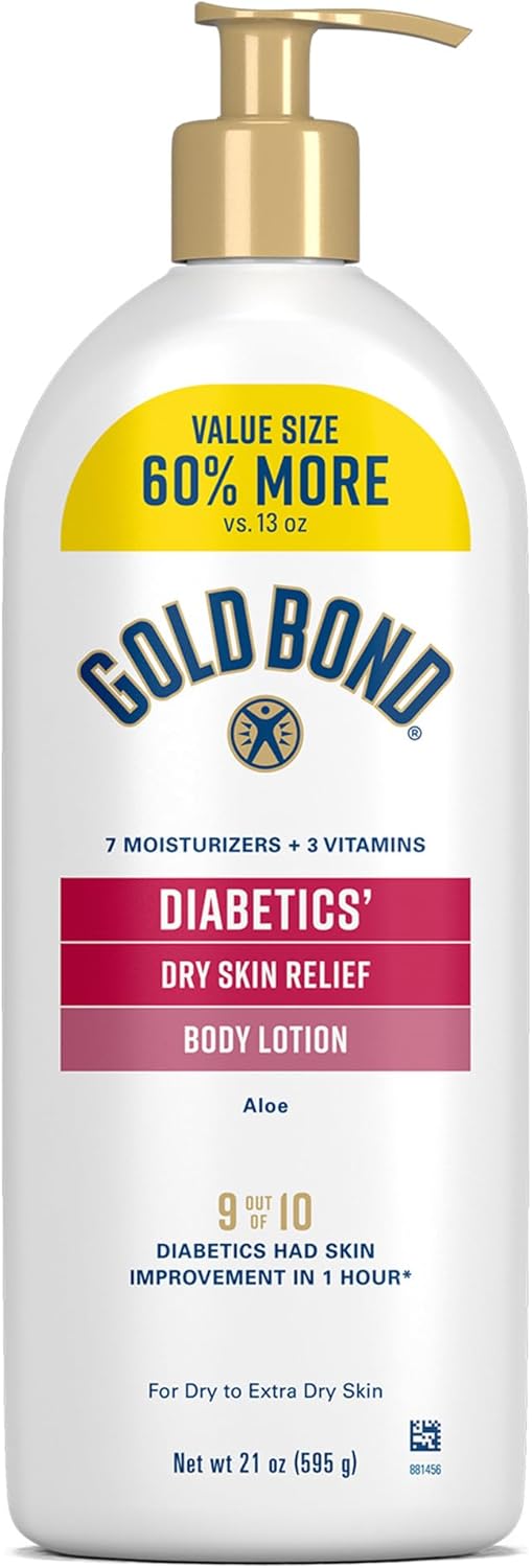 Gold Bond Diabetic Body Lotion, Dry Skin Relief with Vitamin E & Aloe to