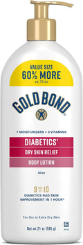 Gold Bond Diabetic Body Lotion, Dry Skin Relief with Vitamin E & Aloe to