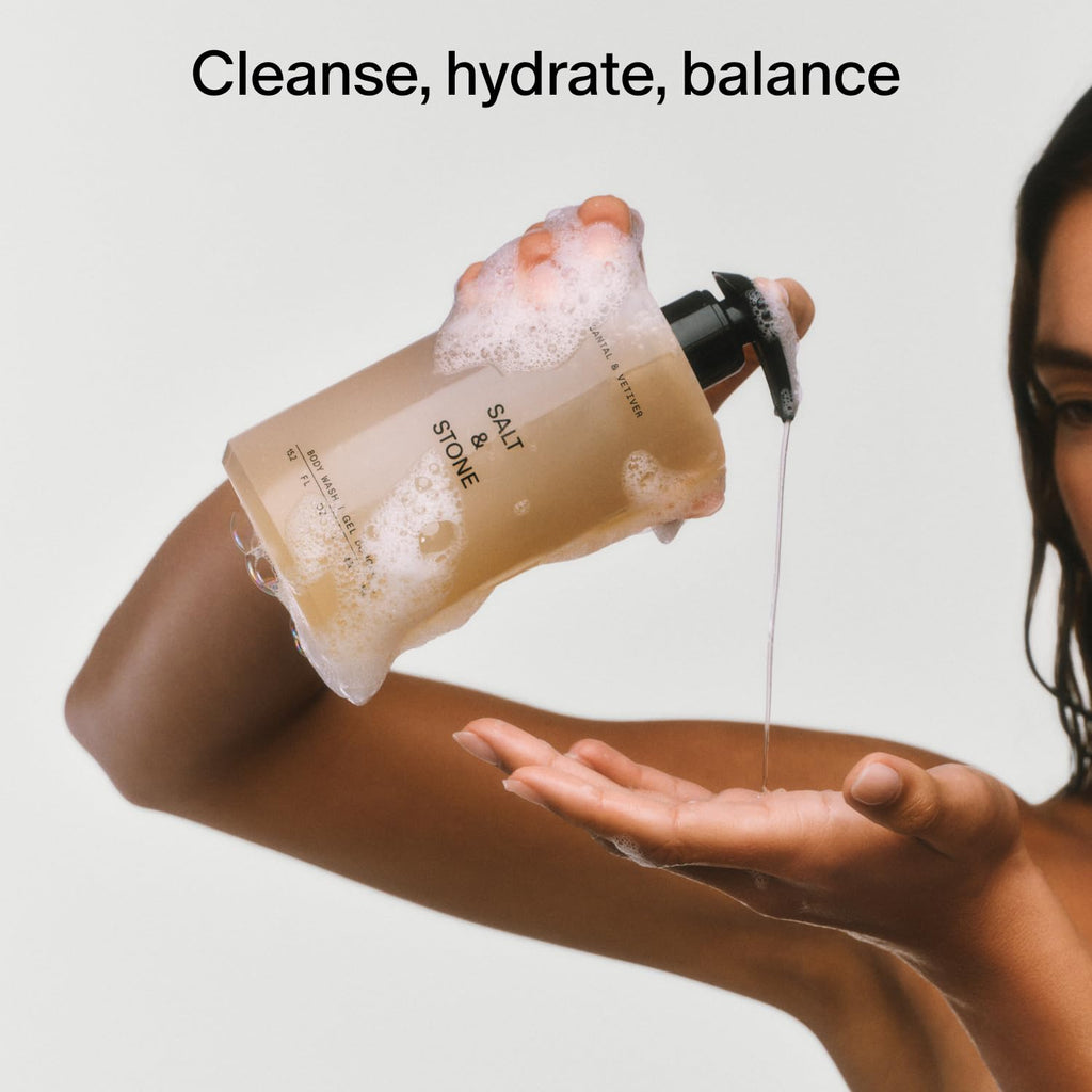 Salt & Stone Body Wash with Antioxidants for Deep Moisture